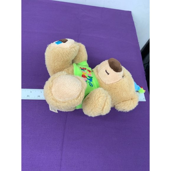 American Greetings Birthday Bear 9 Inch Tan Blue Dot Hat Green Happy Birthday Sh - Picture 8 of 9